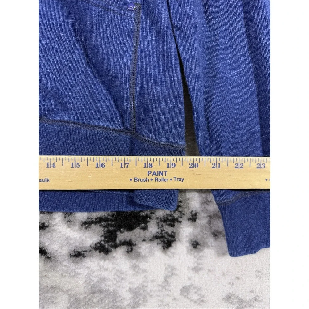 GAP 1969‎ Indigo Pullover Mens Large Navy Blue Indigo Shawl Neck Pockets